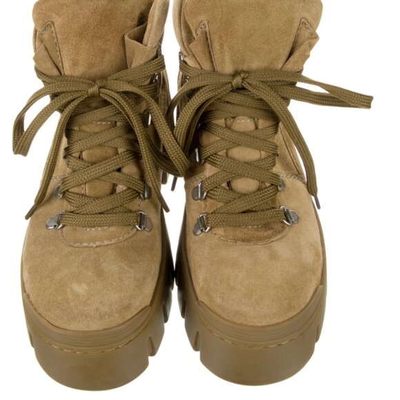 Isabel Marant Suede Leather Trim Embellishment Combat Boots Women's Size: 6 | US - Picture 3 of 5